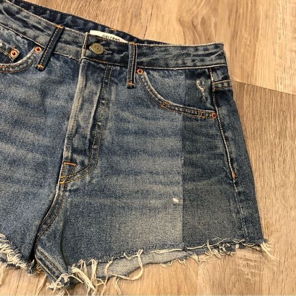 GRLFRND Distressed Blue Jean Shorts - Picture 3 of 9